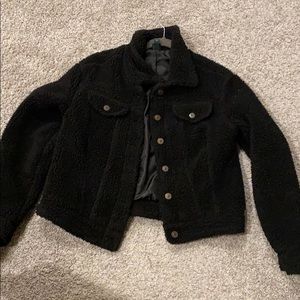 Fluffy black jacket